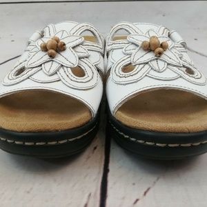 Clarks Collection Beaded Comfort Sandals Slides